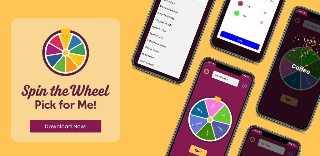 Spin the Wheel : Pick for me feature